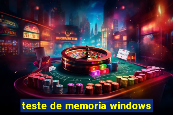 teste de memoria windows